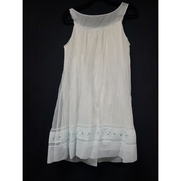 Shadowline Nightgown Robe Set Size Small Light Pastel Blue Floral Lace Vintage - Picture 4 of 8